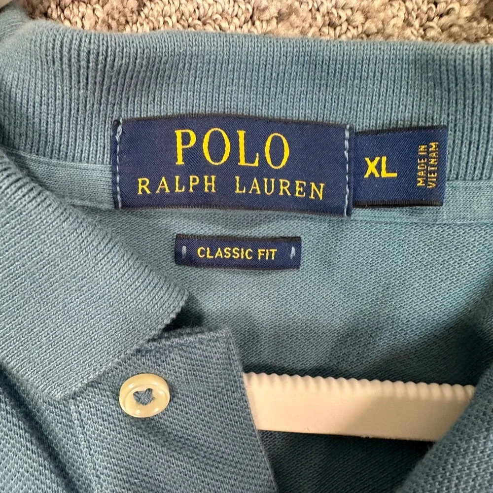 Polo‎ Ralph Lauren Classic Fit Blue Polo Shirt Mens XL Short Sleeve Cotton